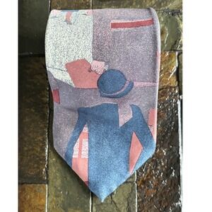 Oscar de‎ la Renta Neckwear Men's 100% Silk Tie Made in USA Abstract Vtg 90s